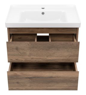 Подвесная тумба под раковину Brevita Dallas DAL-01070-074П 70см дуб Галифакс олово